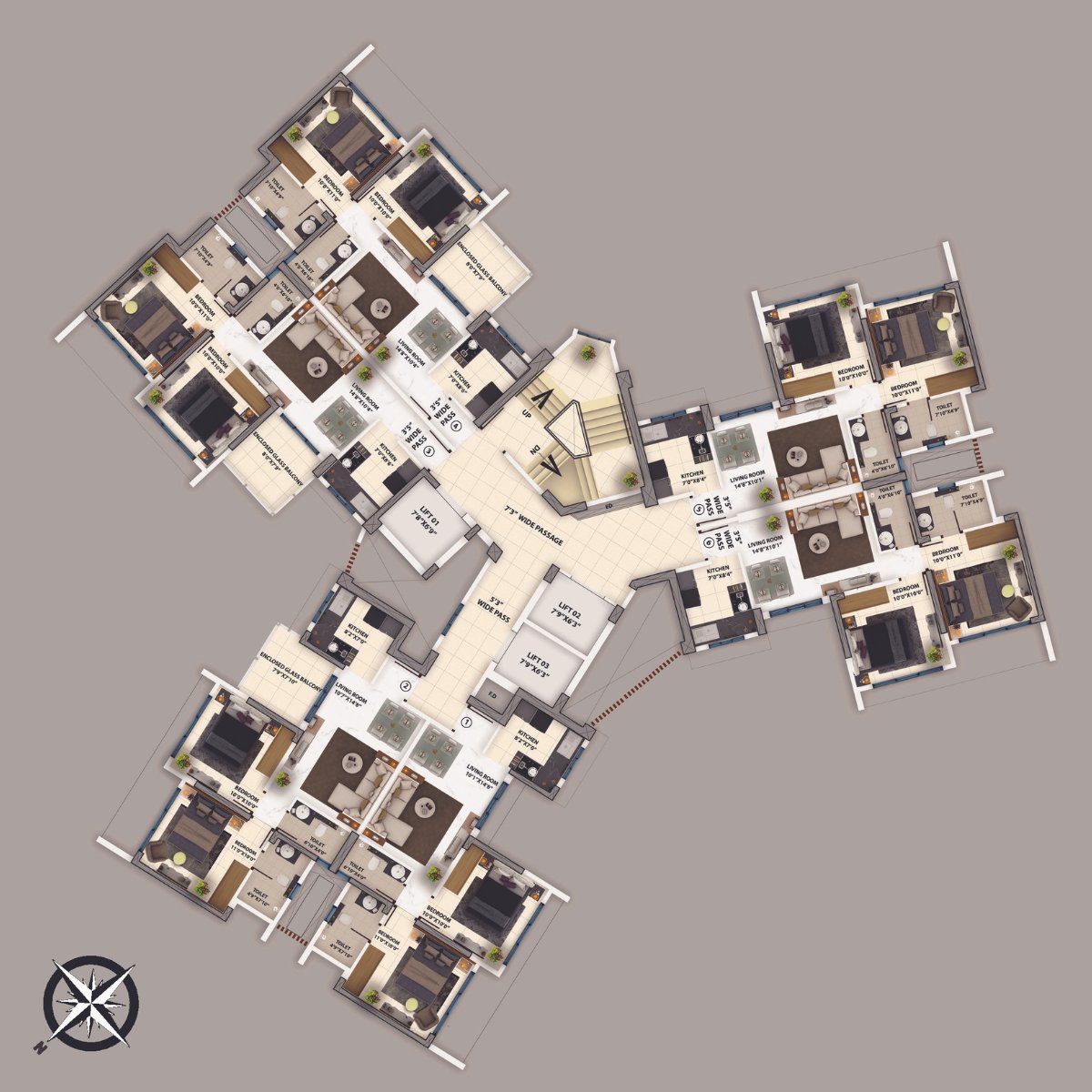 Purva-Clermont-Floor-Plan-D-wing-4th-Floor