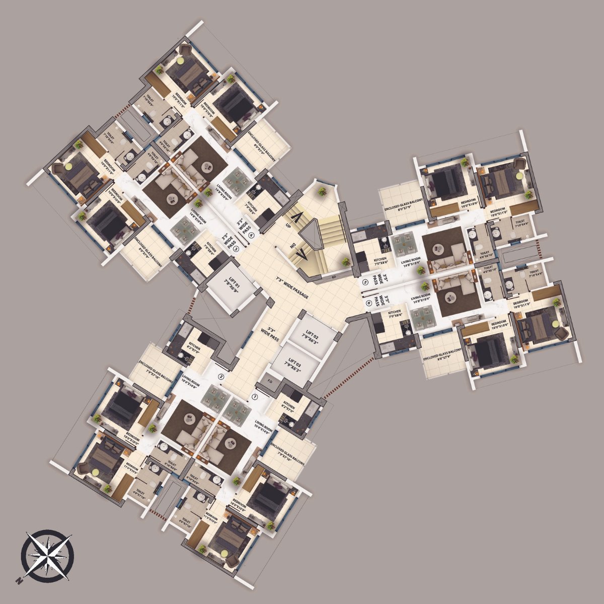 Purva-Clermont-Floor-Plan-D-wing-5th-7th-to-12th-14th-to-15th-Floor